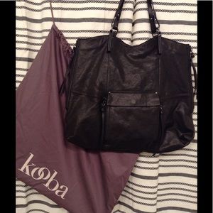 KOOBA - Everette Black Leather Tote Bag